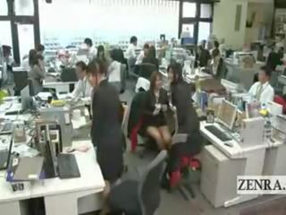 Subtitled enf japonesa escritório gajas safety broca tira
