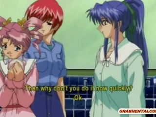 Japānieši anime izpaužas spanked līdz viņai meitene