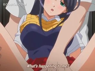 Emocionado hentai joven joven hembra consiguiendo su chorros perra teased